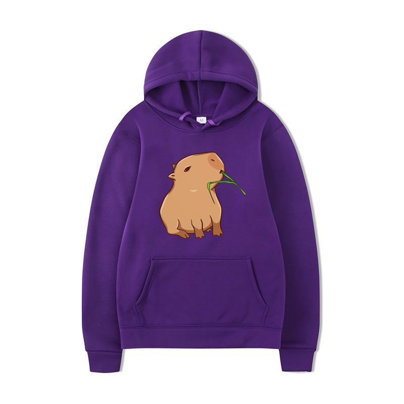 Cartoon Anime Print Fashion Sweatshirt Hip Hop Casual Unisex Autumn Winter Fleece Oversize Streetwear Tops Sudaderas