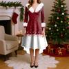 Christmas Party Printed Dresses For Women Vintage Christmas Midi Dress Casual Dresses Cocktail Dress Party Festive Dresses