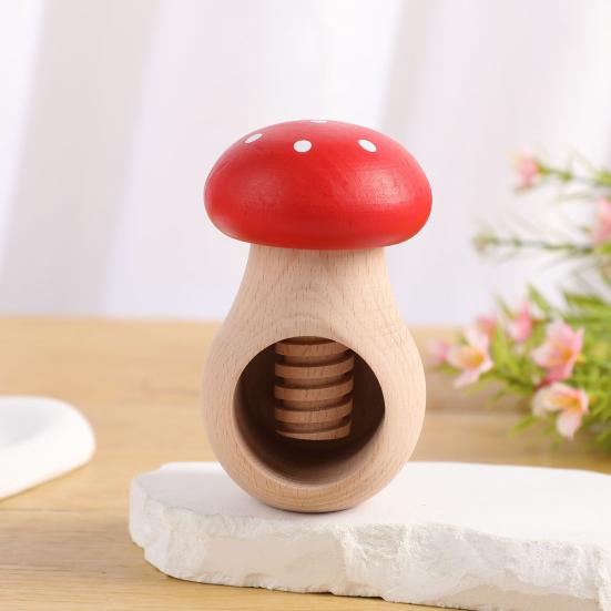 Mushroom Shaped Nutcracker Creative Walnut Clip Wooden Walnut Opener Tool Easy to Use Decorative Kitchen Gadget