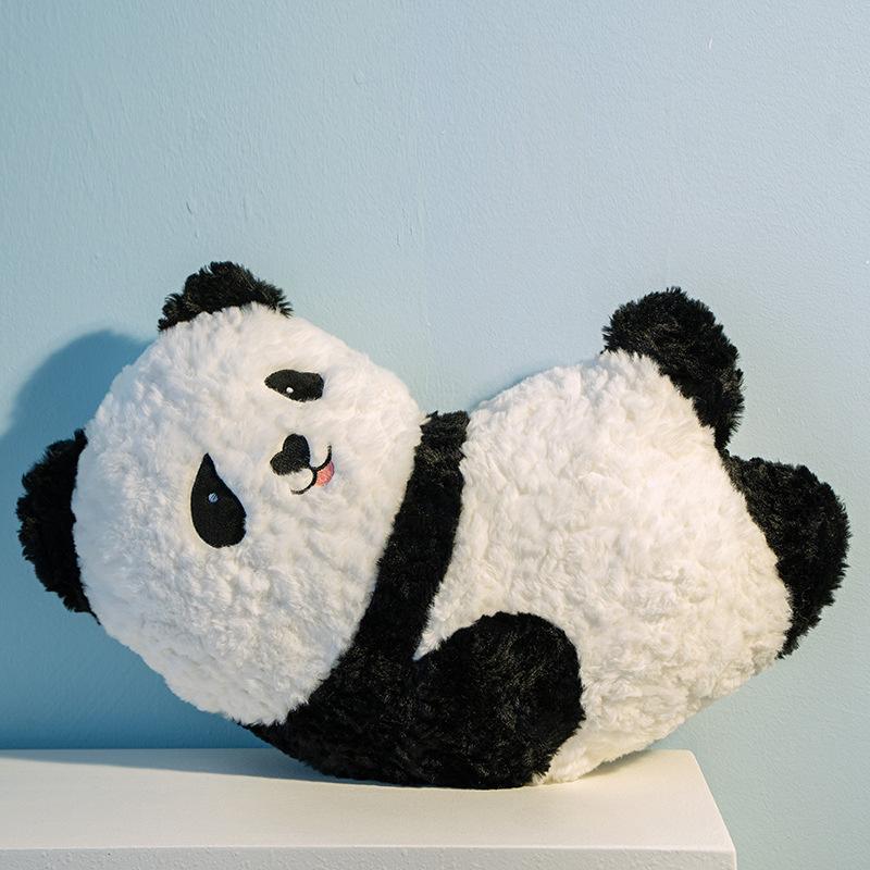 

Cute soft panda throw pillow plush toy doll black and white panda doll children soothing doll 52cm（0.3kg）