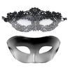 Couple Masquerade Masque Set Mardi Gras Party Ball Half-Face Masque Venetian Party Halloween Accessory for Men Women