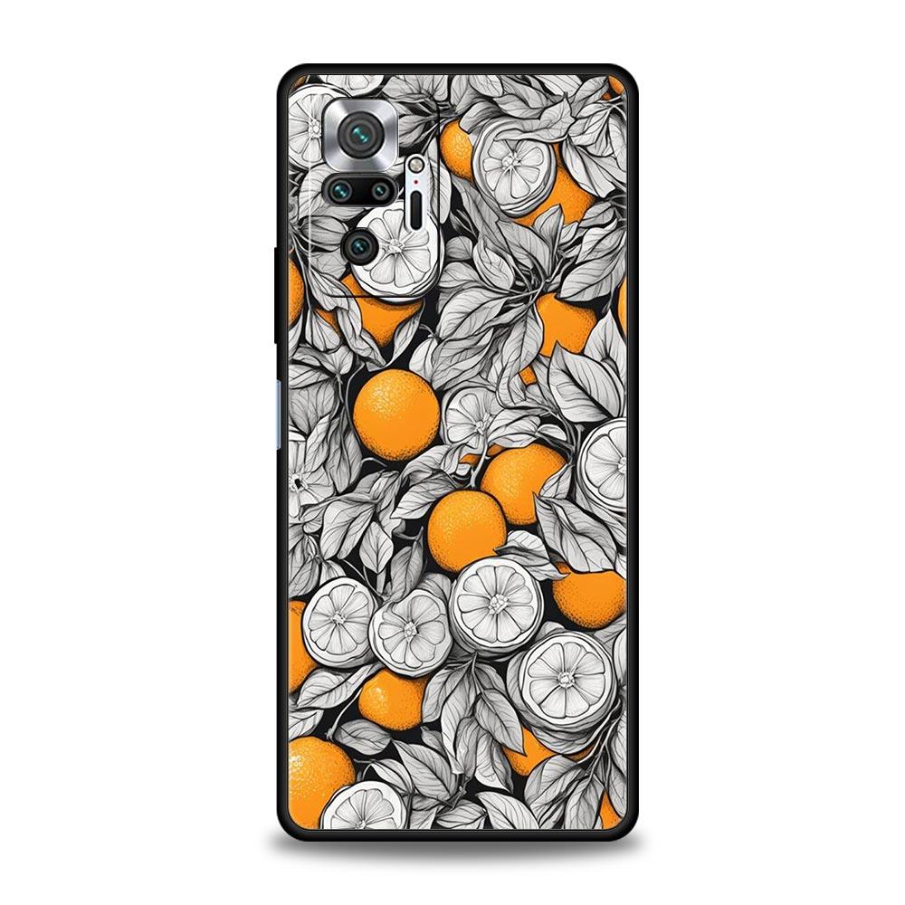 Summer Fresh Fruit Lemon Print Phone Case Cover for Redmi 14C 10C Note 15 14 13 12 10 11 K40 Pro Plus Shockproof Soft TPU Shell