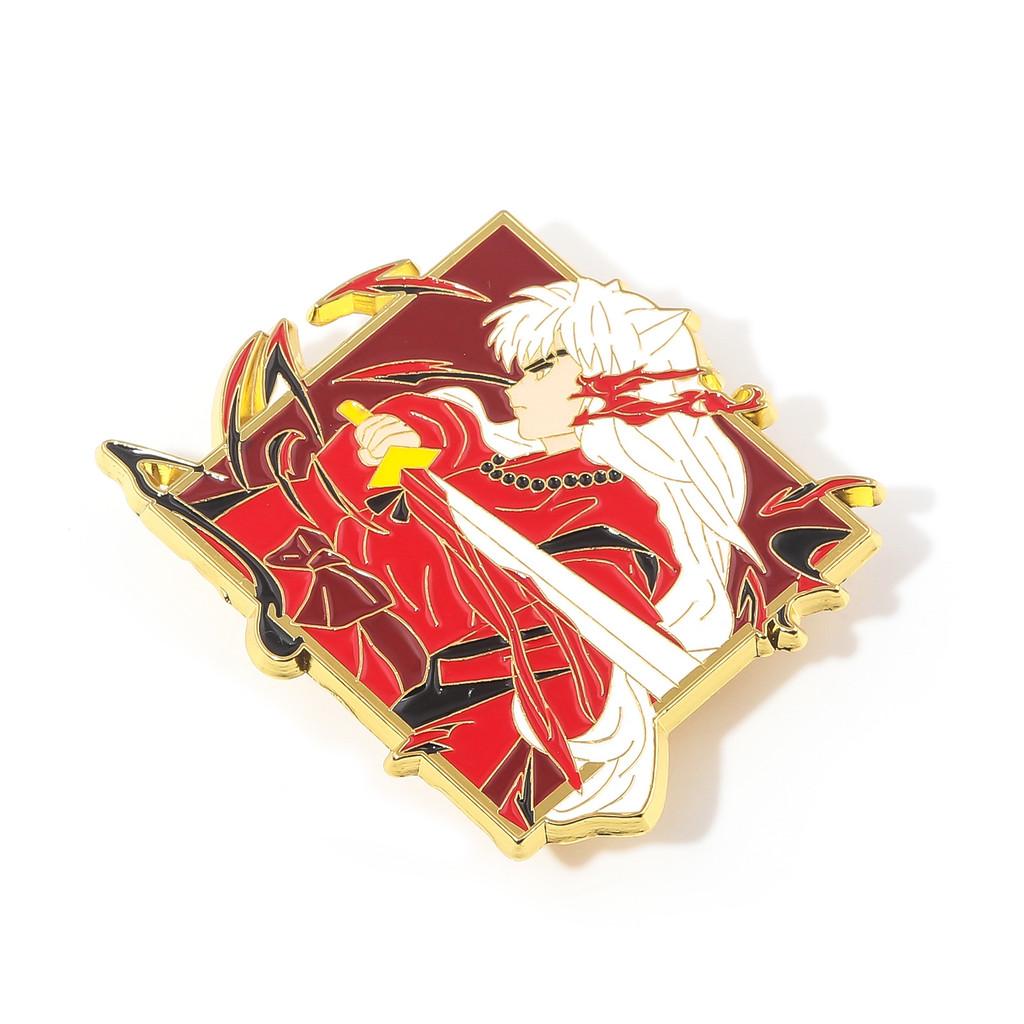 Inuyasha Sesshoumaru Character Chest Badge Alloy Pin For School Bags And Jackets