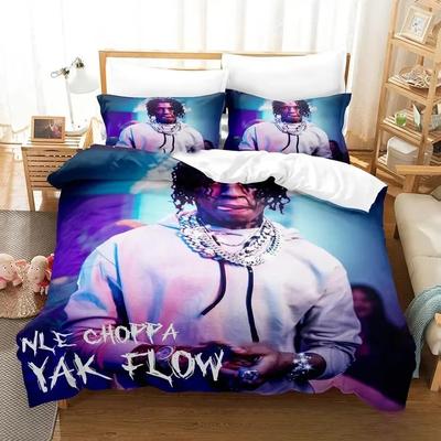 3D Print Nle Choppa Rapper Comfortable Duvet Quilt Cover Pillowcase Bedding Set Children Bedroom Decoration Home Textile