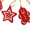 10 PCS Snowman Diamond Painting Pendant DIY Craft Bag Charm Creative Hanging Ornament  Xmas Gift