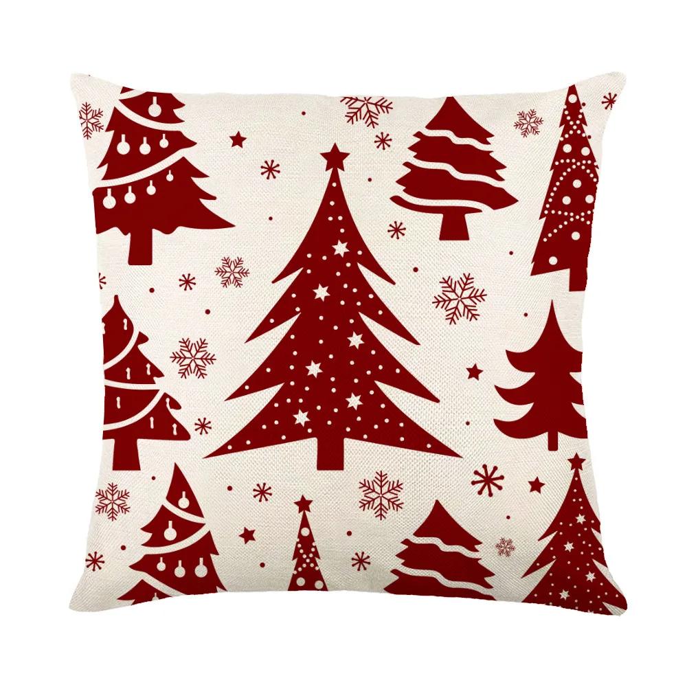Poszewka na poduszkę świąteczna, poszewka na poduszkę z jeleniem w stylu farmhouse, zimowa dekoracja świąteczna, poszewka na poduszkę, dekoracja wnętrza