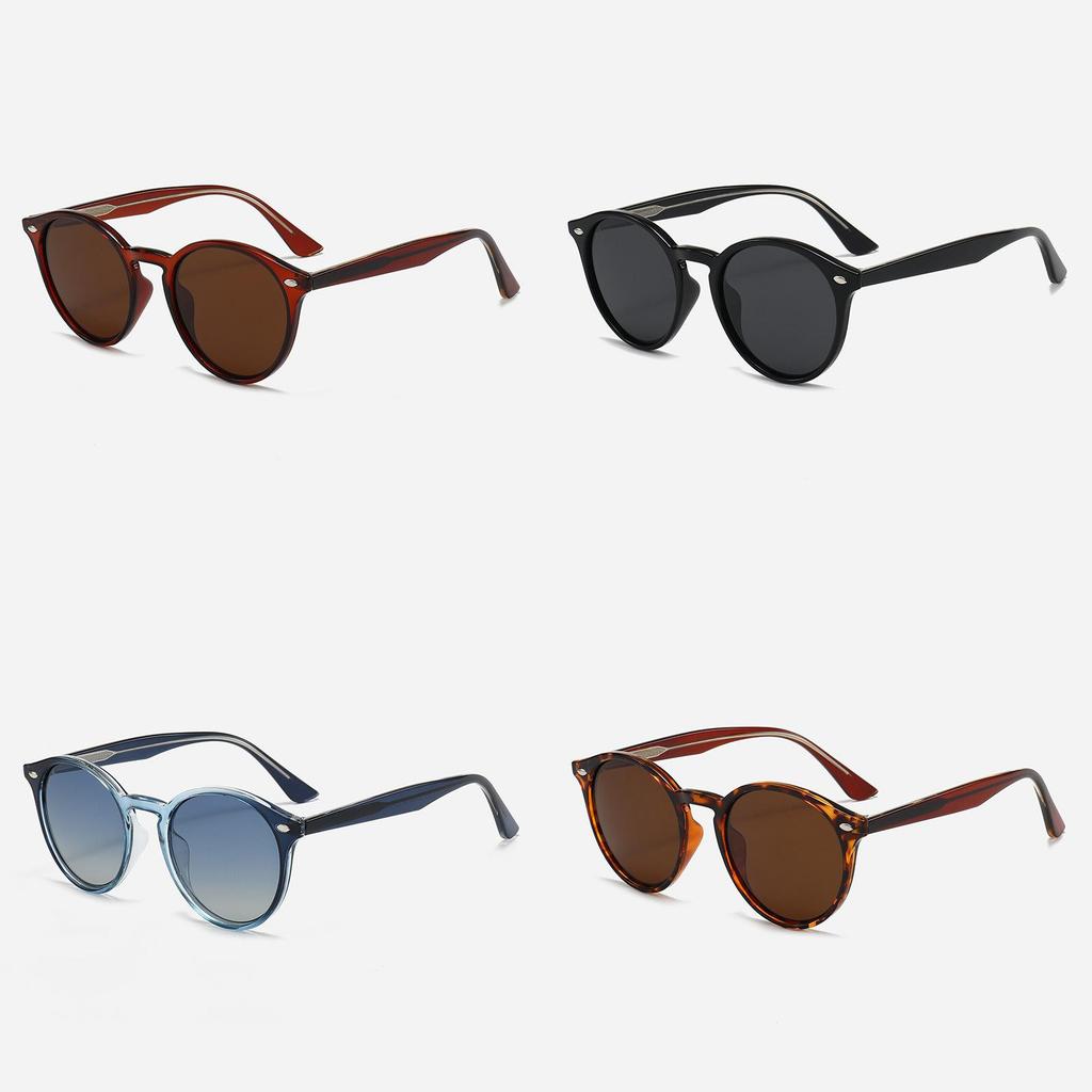 Leopard Print Round Fashion Sunglasses With Uv400 Protection For Outdoor Activities And Driving