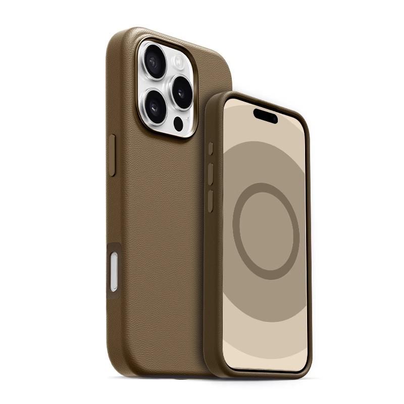 

Применимый магнитный кожаный чехол MagSafe из ПУ для iPhone 16 Pro/Pro Max iPhone 16 Pro