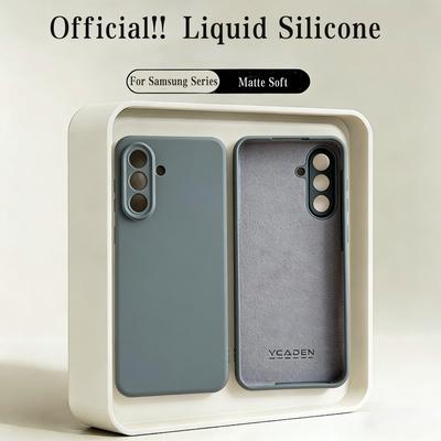 Official Liquid Silicone Skin-friendly Matte Case For Samsung Galaxy S25 S24 S23 Plus Ultra A56 A16 A55 Camera Protection Cover