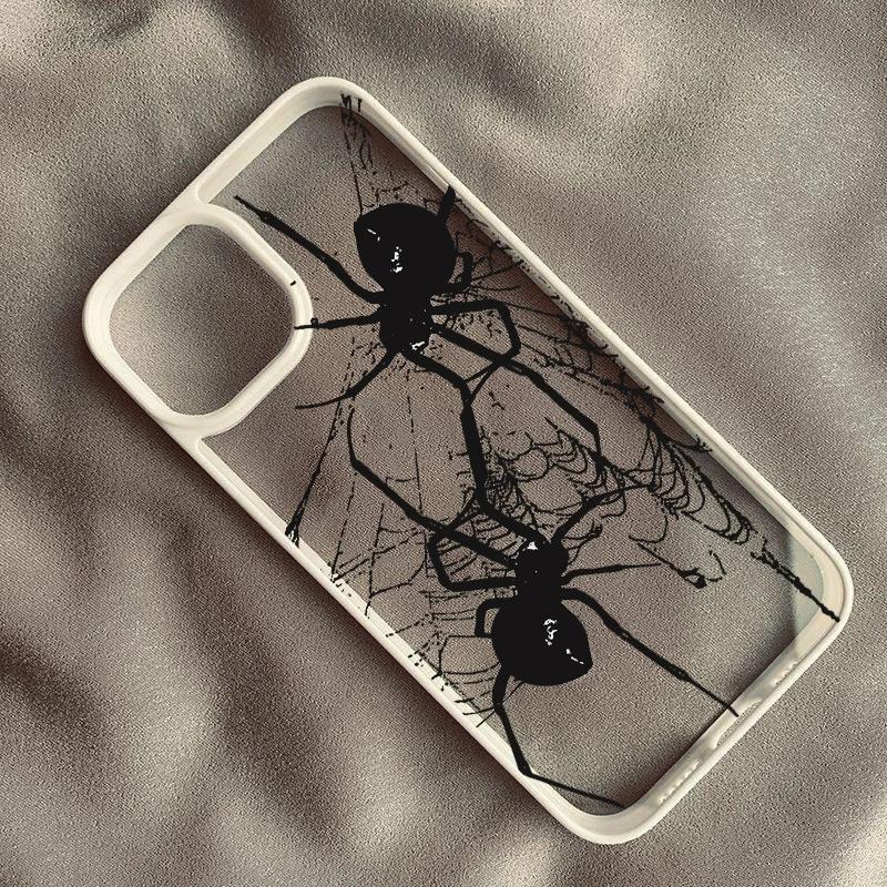 Spider Couple Phone Case For iPhone 15 13 14 17 Pro Max 12 Mini 11 16E XR XS X 7 8 Plus Shockproof Clear Hard Cover