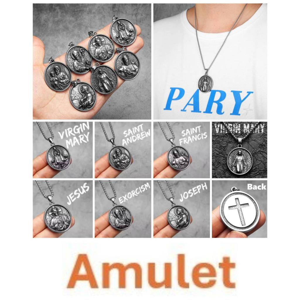 Retro Vintage Virgin Mary Christian Jesus God Pendant Necklace Chain Unisex Men Women Fashion Gothic Amulet Talisman Jewelry Party Gift