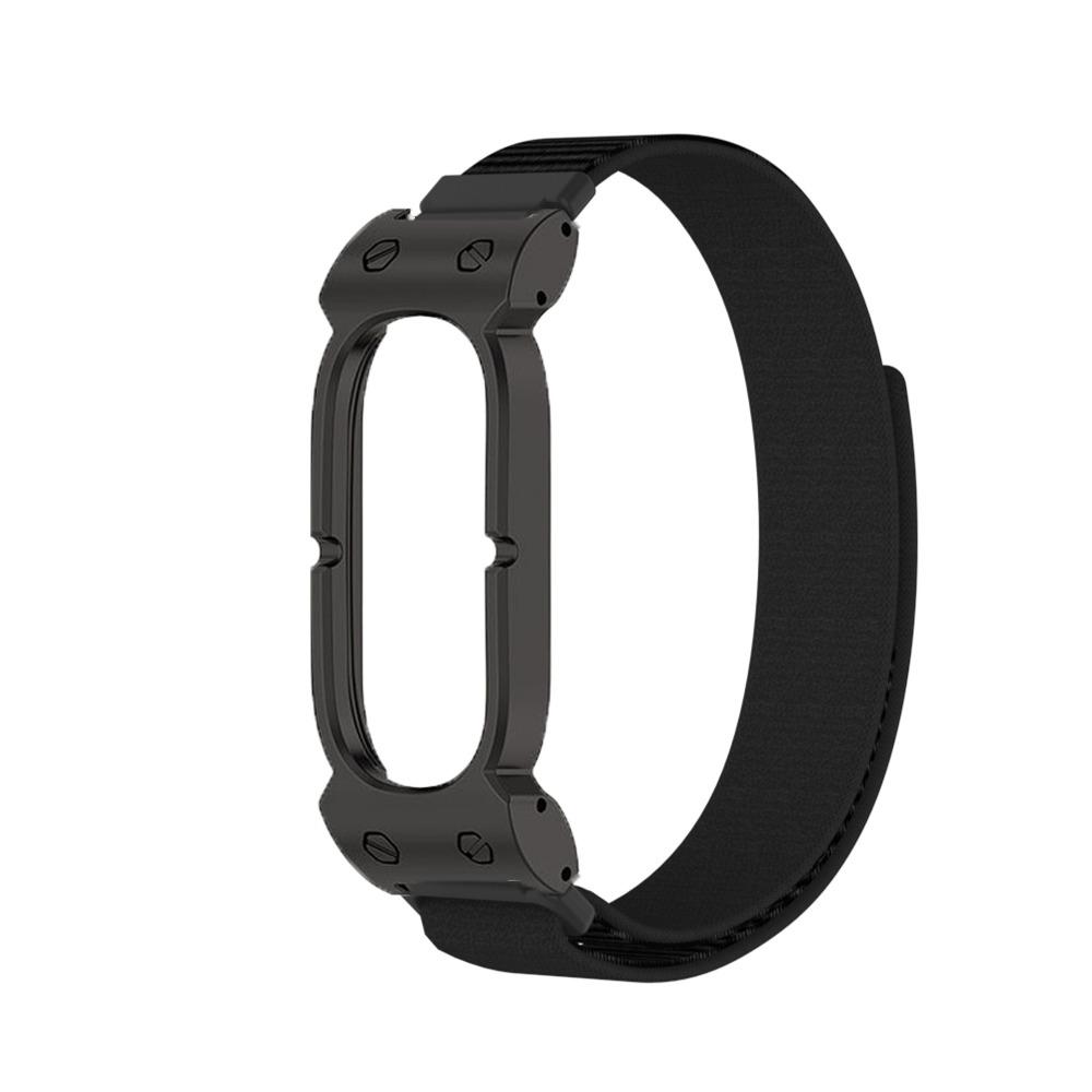 2 IN 1 Metal Protective Frame Case + Nylon Woven Watch Strap Adjustable Sport Replacement Wrist Bracelet Accessories For Google Fitbit Air