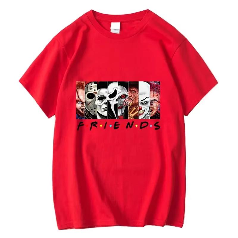 Men's High Quality T-shirt 100% Cotton T-shirt Funny Friends Print T Shirt Loose Summer Cool O-neck Men T-shirt Casual Tops