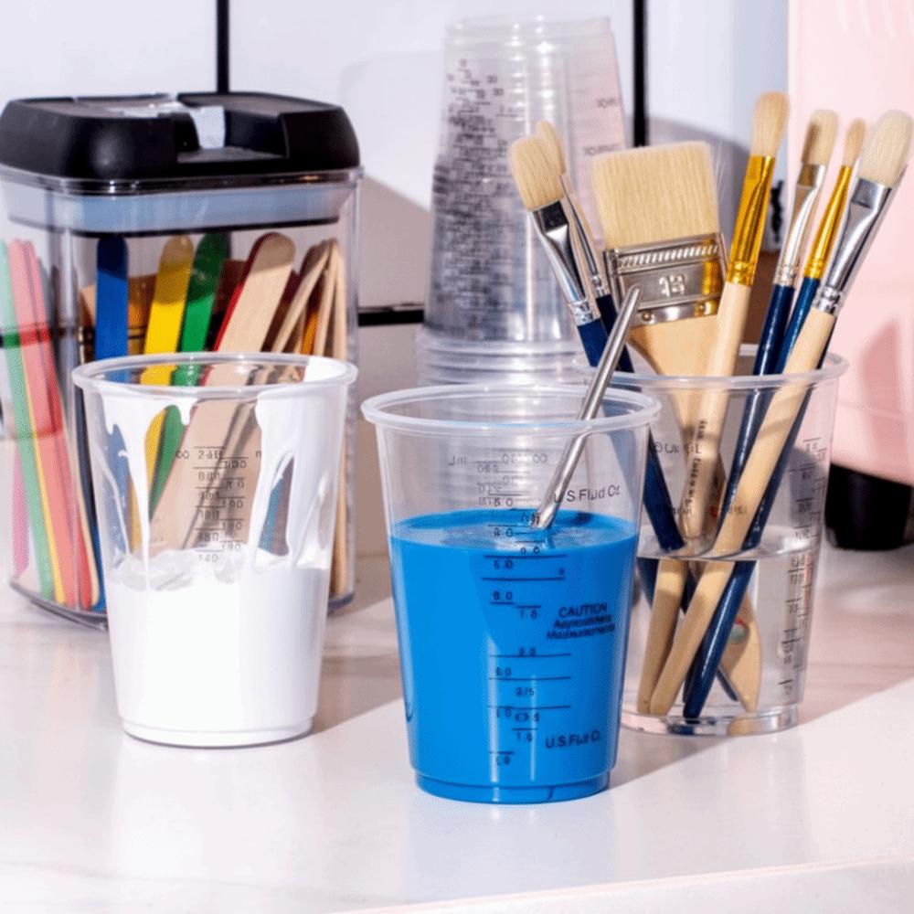 With Stirring Sticks Epoxy Resin Mixing Cups Measuring Cups Stirring Sticks Mixing Pigments