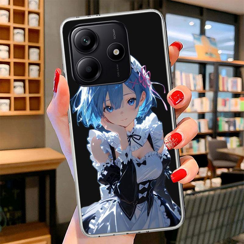 

Чехол для телефона R-Rem Re Zero Аниме для Xiaomi Redmi Note 15 14 13 12 11 10 Pro Plus 14S 12S 11S 11T 11E 10S Мягкий Чехол-Оболочка Redmi Redmi Note 11E Pro