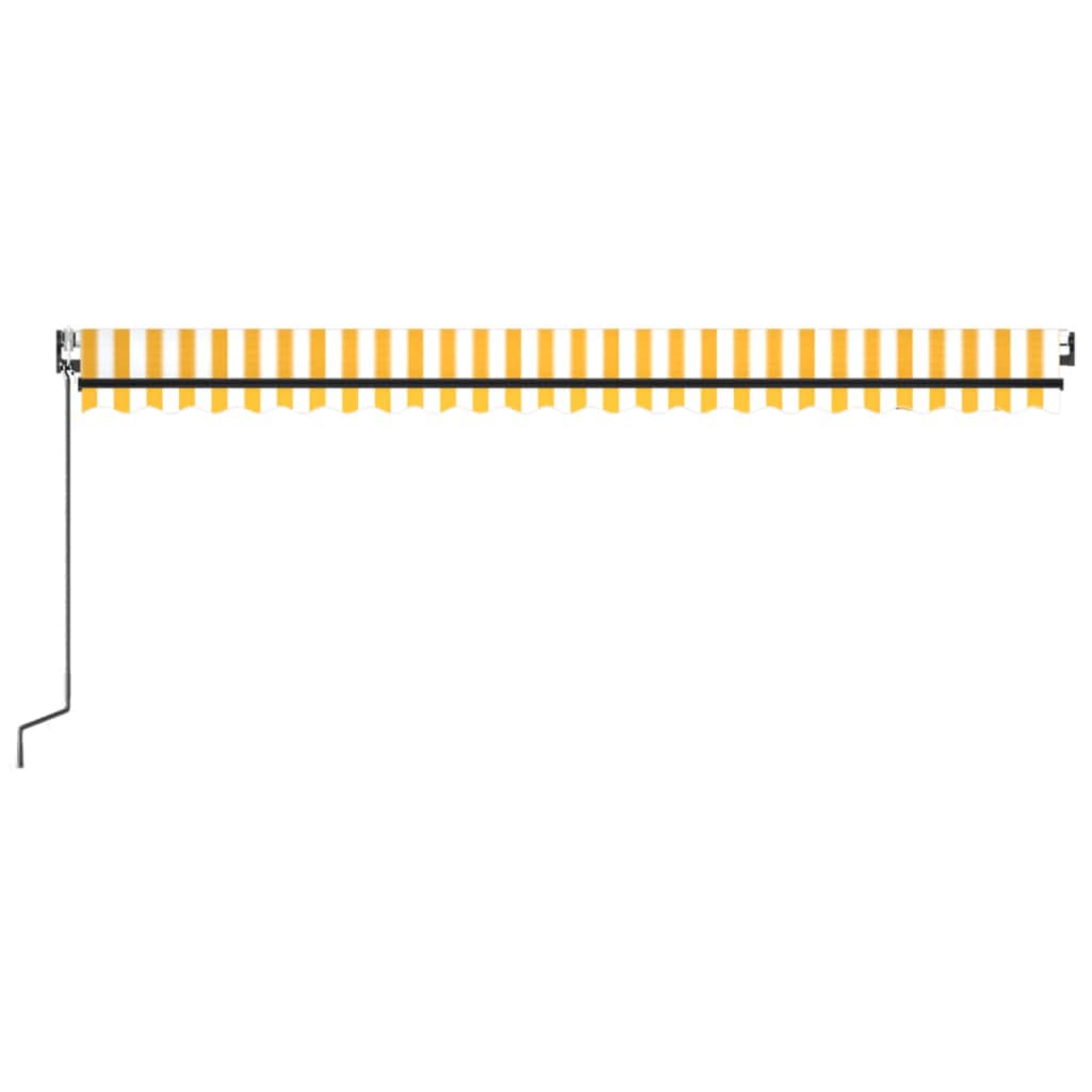 Automatic Awning with LED Lights & Wind Sensor 500x300 cm Yellow White