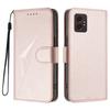 For Samsung Galaxy XCover7 Pro Case Triangle Imprint Leather Phone Cover with Lanyard