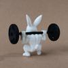 Cute Easter Fitness Rabbit Plastic Small Rabbit Ornament Muscular Rabbit Statue  Home Desk Decor