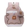 Capybara Childrens Cartoon Style Nylon Backpack With Lightweight Design For School Use