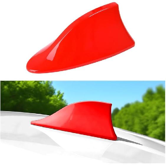 Car Shark Fin Antenna Cover, Top Roof Aerial Base AM/FM Radio Signal Base with Adhesive Tape, Fashionable Automotive Top Decoration Replacement,