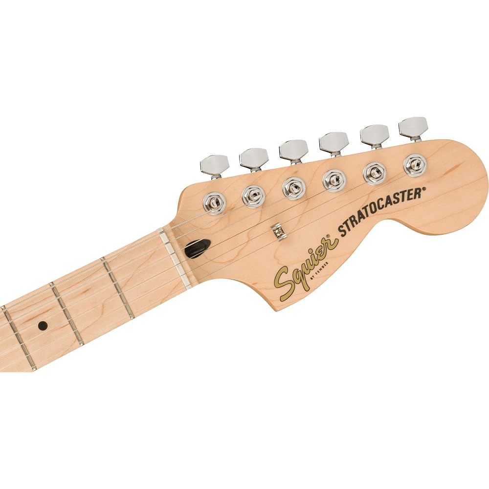 Squier by Fender Electric Guitar Affinity Series™ Stratocaster®, Maple Fingerboard, White Pickgua...