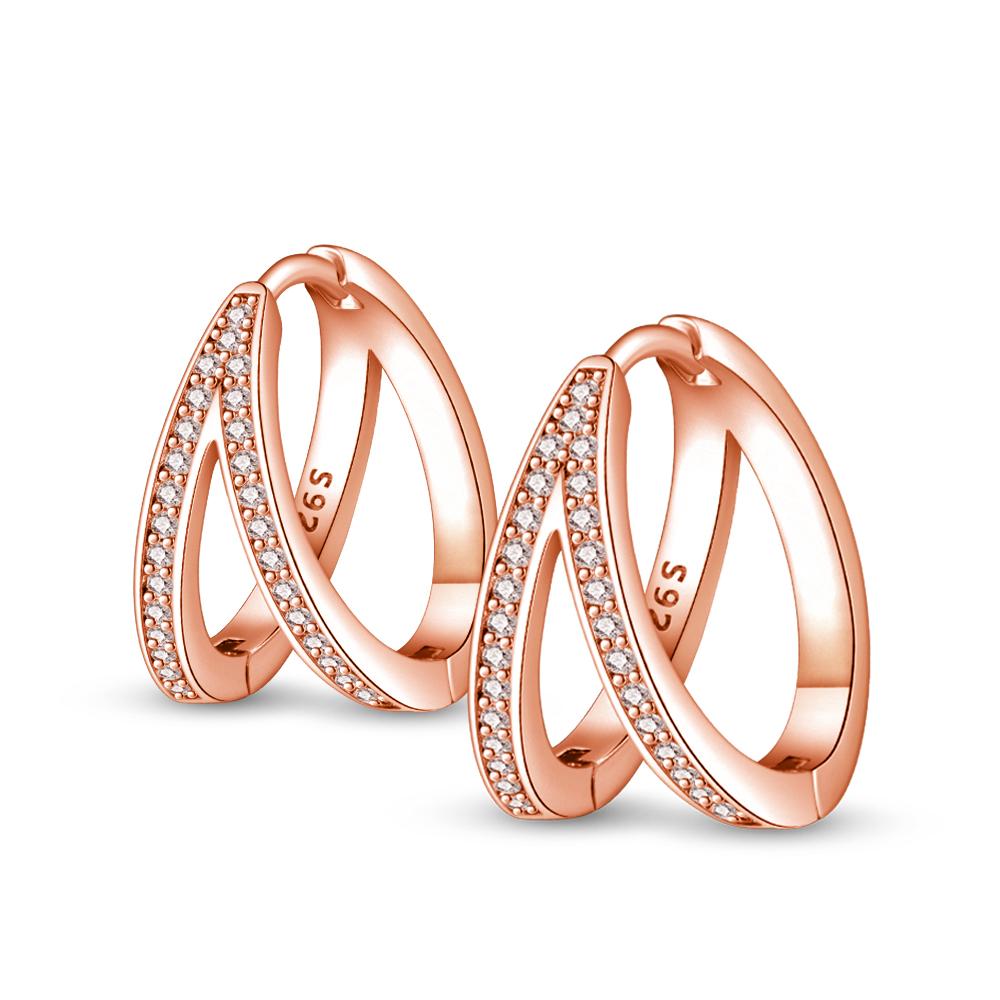 925 Silver Multi Circle Hoop Earrings Minimalist Design Trendy Jewelry Gifts For Women Birthday Party