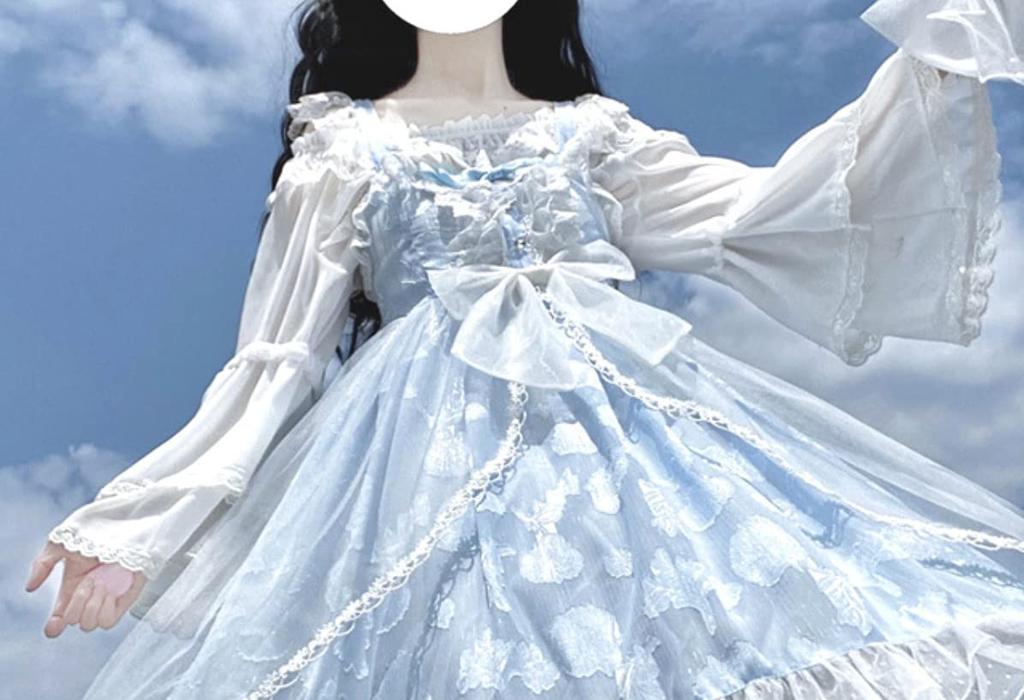 Dámská Líná Lolita Dlouhý Rukáv Top Blůza s Krajkou a Dokonalý pro Sladkou Princeznu Mori Volánky, Focení, Lolita, Cosplay, Anime, Dívku,