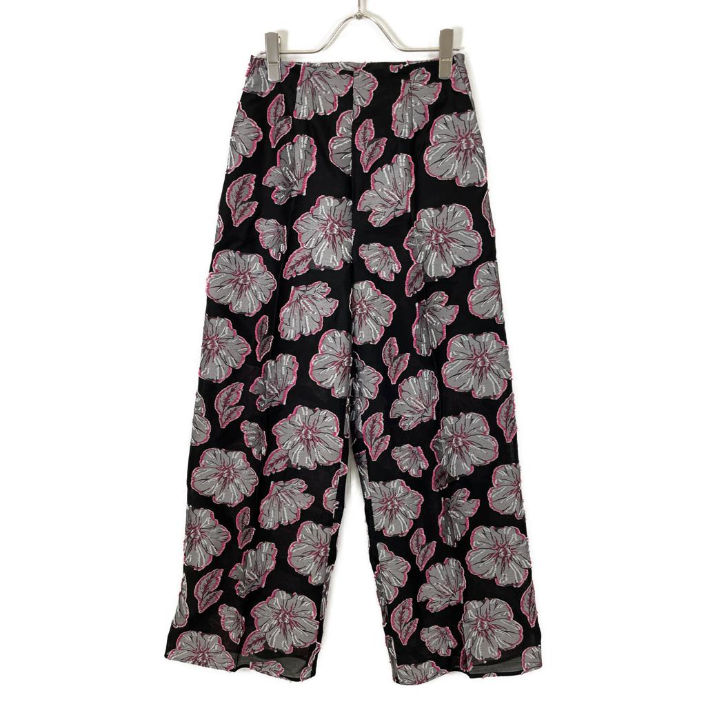 EBONY Black Rose of Sharon Wide Pants Bottoms 1 blackUsed