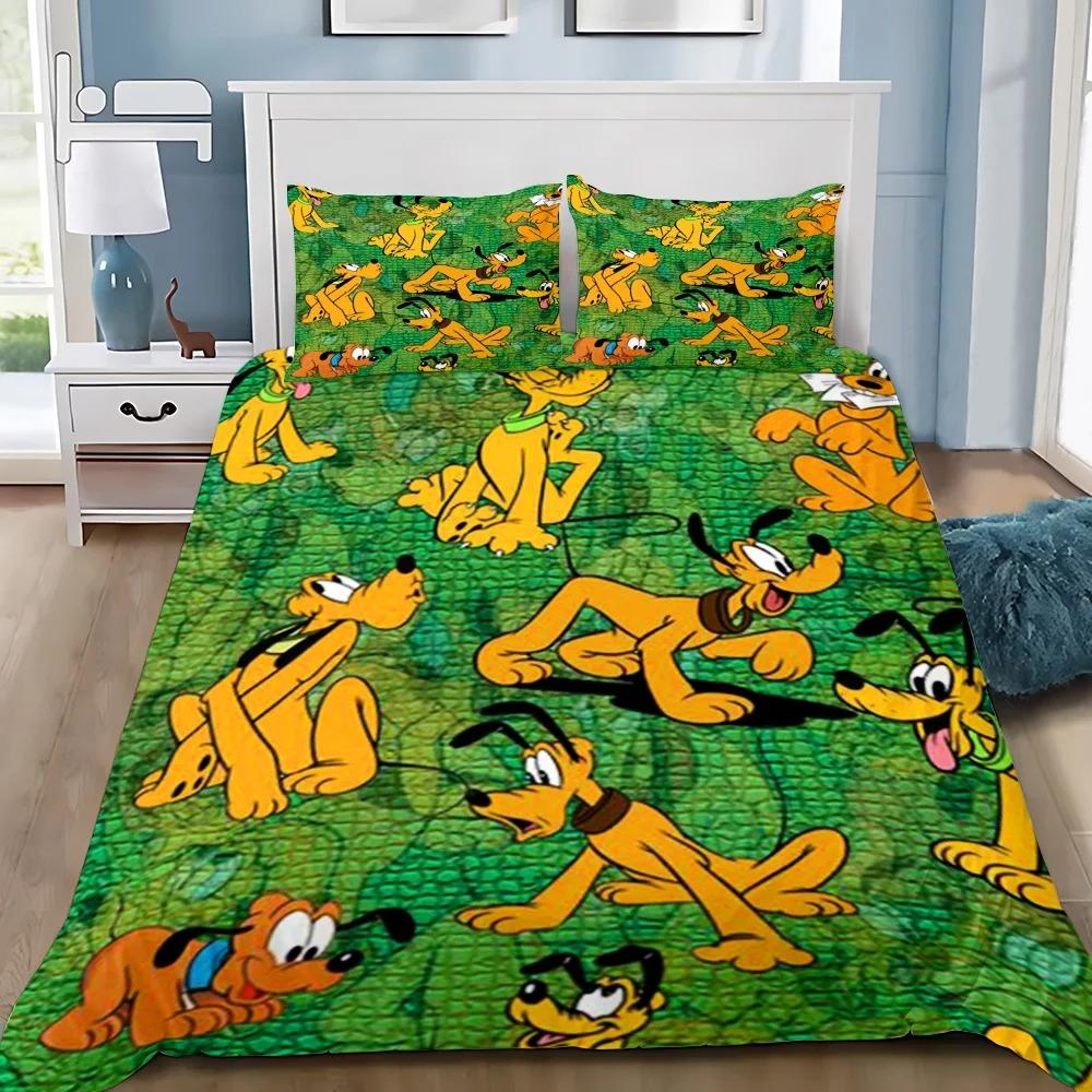 Pluto Dog Duvet Cover Pillowcase Bedding Set Adult Boy Girl Bedroom Decoration Children Gift Single Double Large Size