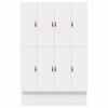 Storage Bed Frame in White 140 cm Engineered Wood