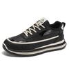 New Breathable Leather Sports Shoes for Men In Spring, Versatile Thick-soled Casual Shoes for Men H715