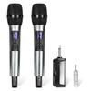 Kithouse Bezdrátový mikrofon, Bluetooth Karaoke mikrofon, Sada 2 kusů, LED displej, UHF 10kanálový dynamický mikrofon, 6,35mm přijímač, Ruční