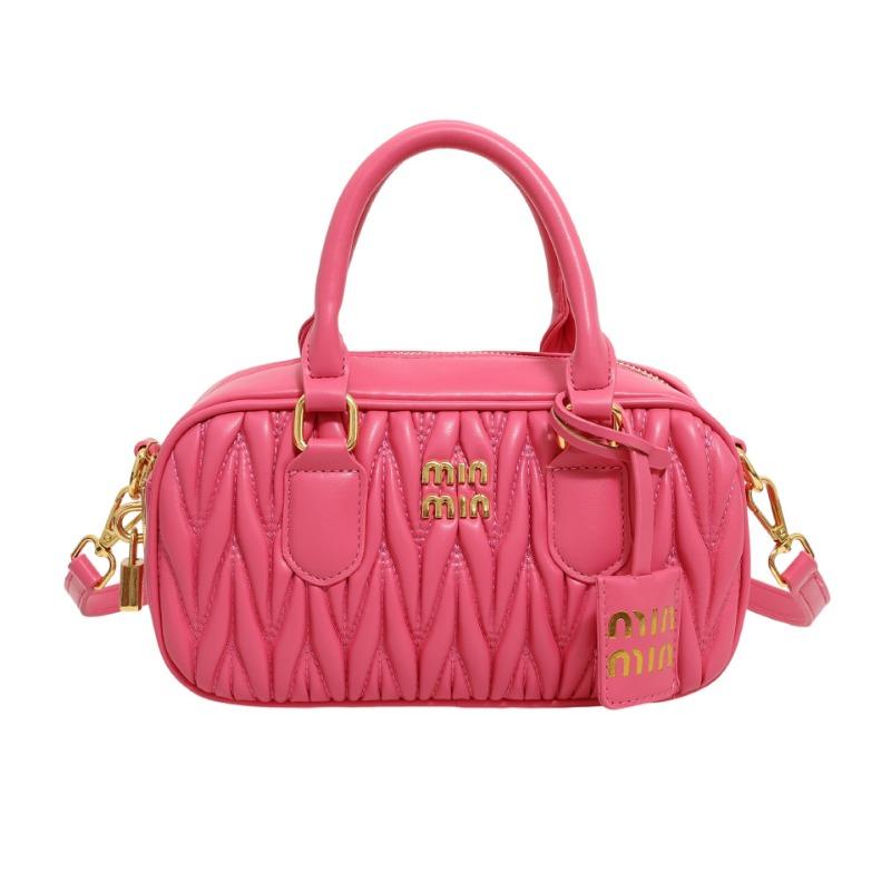 

Нишевый дизайн портативная плиссированная сумка женская новая сумка через плечо темпераментная маленькая квадратная сумка розовый