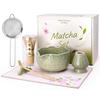 Matcha Set 7 Pieces Bowl Hyakuhon-dachi Chasen Holder Chashaku Tea Strainer Chakin