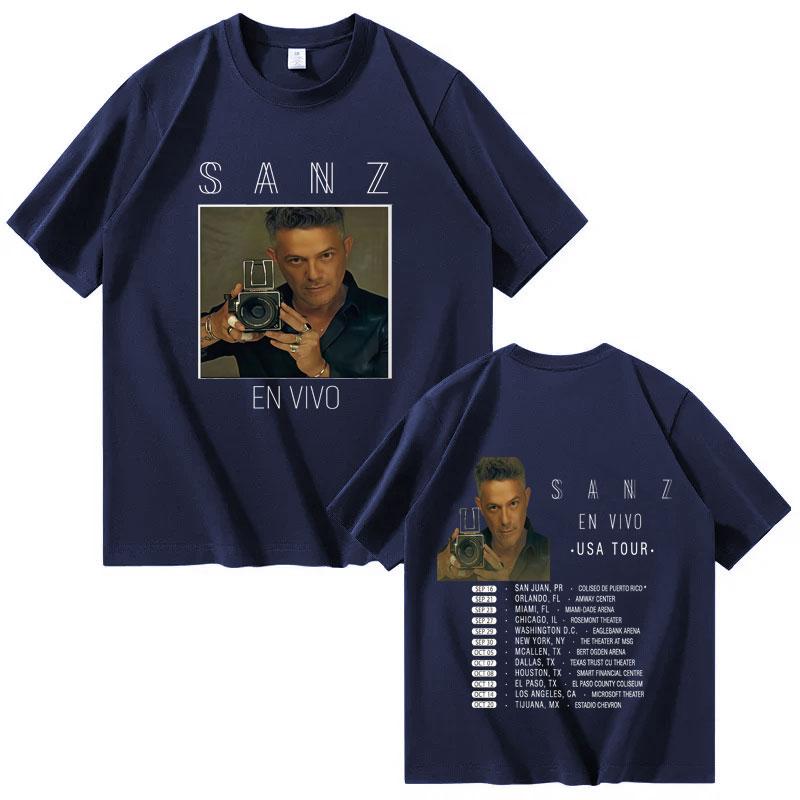 Im Jahr 2025 ist das meistverkaufte Tour-T-Shirt des Sängers Alejandro Sanz ein Sommer-Print aus 100 % reiner Baumwolle für Unisex und Damen.