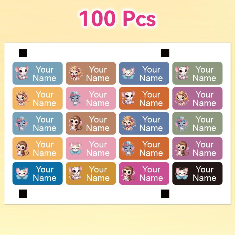 Personalized Name Stickers - Custom Waterproof Labels for School Items, Bottles, Coffee Cups | Fashionable And Beautiful 3X0.13CM