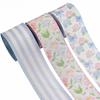 Floral Printed Ribbon with Wire Edges, 5 Yards 6.3cm Wide Polyester Craft Ribbon for Gift Wrapping & Decor