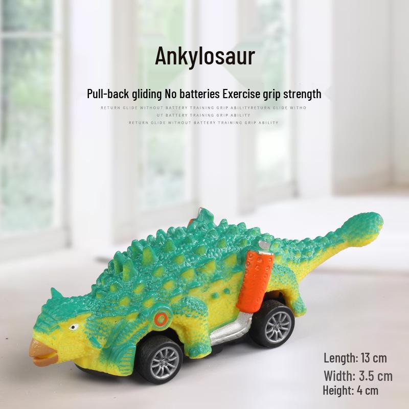 Tyrannosaurus Rex Pull-Back Car: Durable PVC Toy for Kids