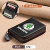 For Skoda Car Leather Wallet Motor ID Credit Card Ticket Storage Bag Octavia Superb RAPID FABIA KAMIQ KAROQ KODIAQ YETI kybf34