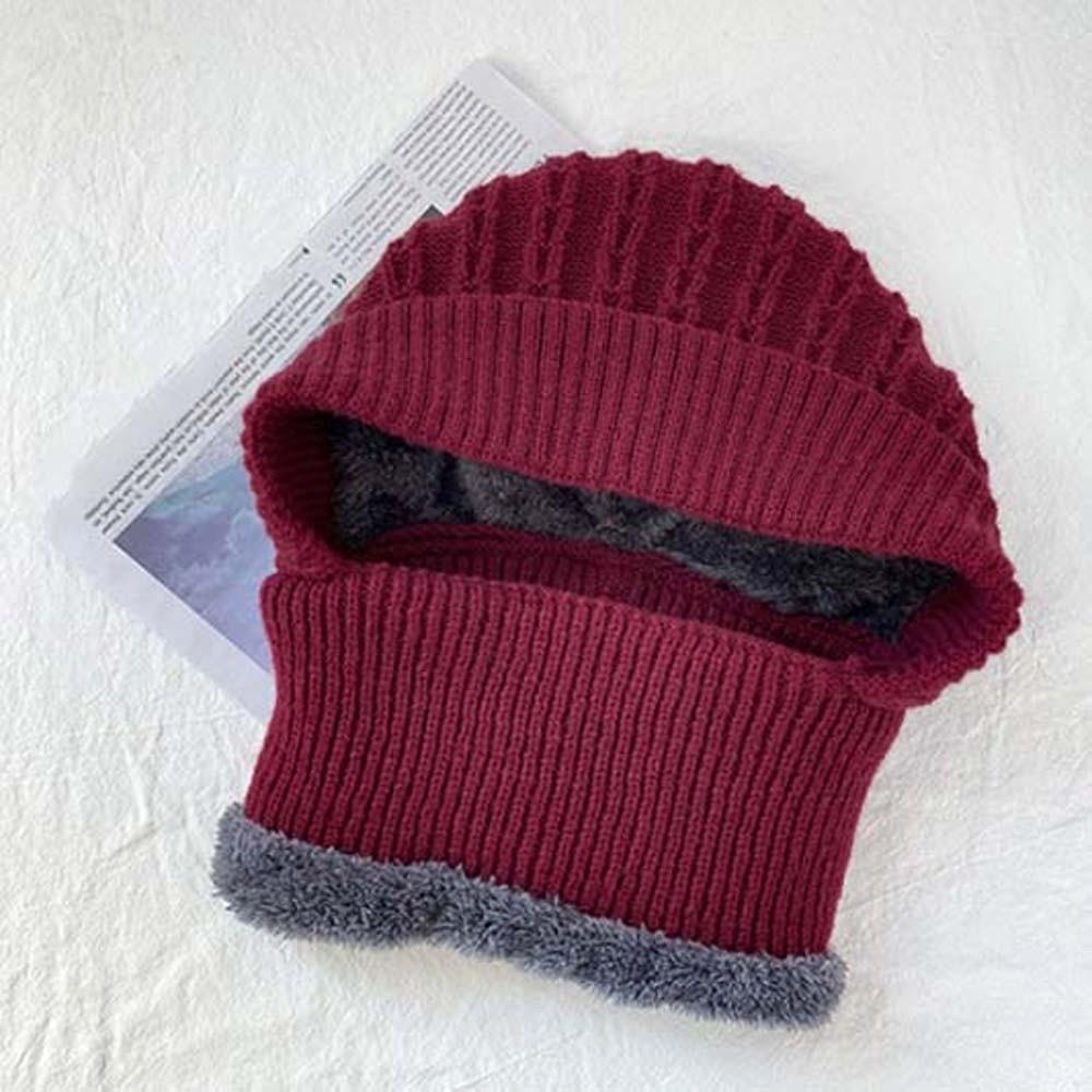 Windproof Fleece Balaclava Hat Warmer Winter Pullover Cap Gift for Mom Hooded Neck Cap Women