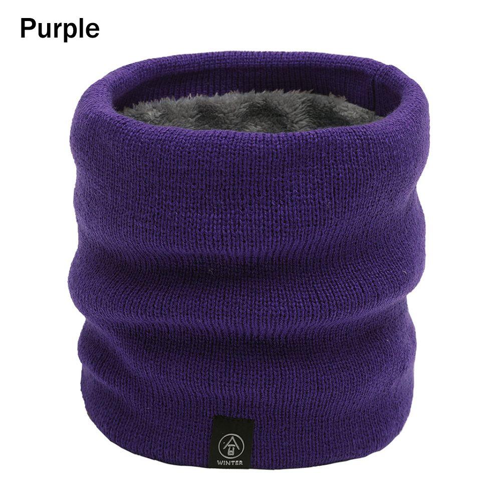 Skjerf Tykt Dobbeltlags Vindtett Strikket Skjerf Halsvarmer Sirkel Løkkeskjerf Vinter Halsgamasje