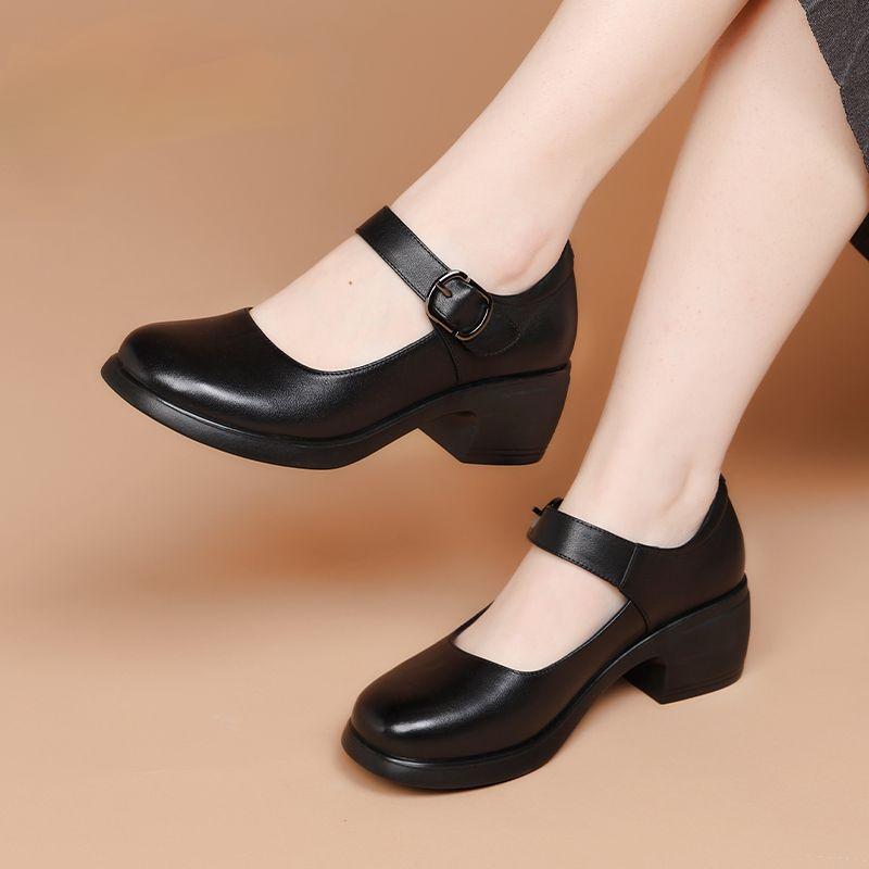 

Woodpecker Women s Genuine Leather Mary Jane Dance Shoes - Summer High Heels for Square Dance 39 чорний