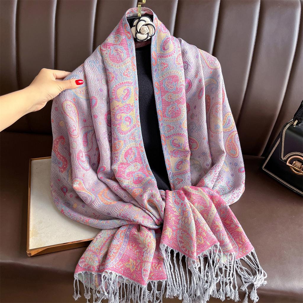 Luxury Jacquard Scarf Women Pasley Print New Wraps Pashmina Travel Poncho Warm Blanket Winter Bufanda Shawl Female Stoles