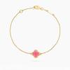 Luxury Mini Four-leaf Clover Bracelet with Natural Black Onyx for Women