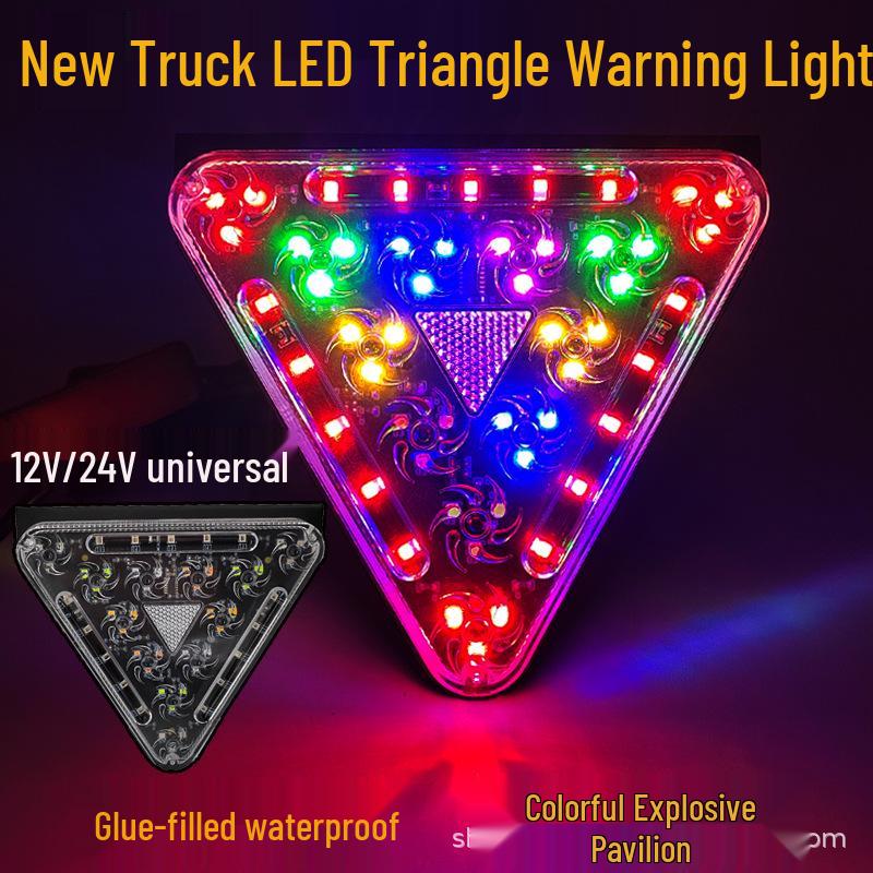 

Universal 12V/24V LED Triangle Brake & Fog Light - Seven-Color and Super Bright