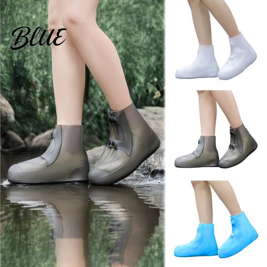 Foldable Shoe Protectors 1 Pair Silicone Waterproof Cover Non-slip Galoshes Overshoes for Gardening Men Women Reusable Rain Boot Outdoor