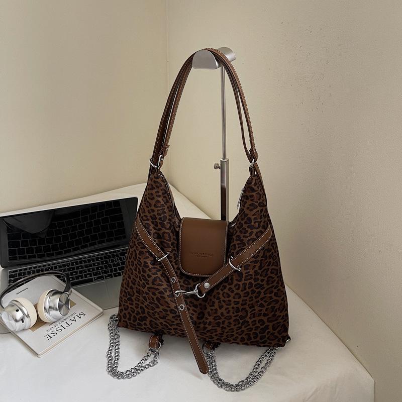 

2025 Leopard Print Large-Capacity Women s Tote: Versatile Shoulder & Crossbody Bag for Autumn/Winter 30*10*31 cm