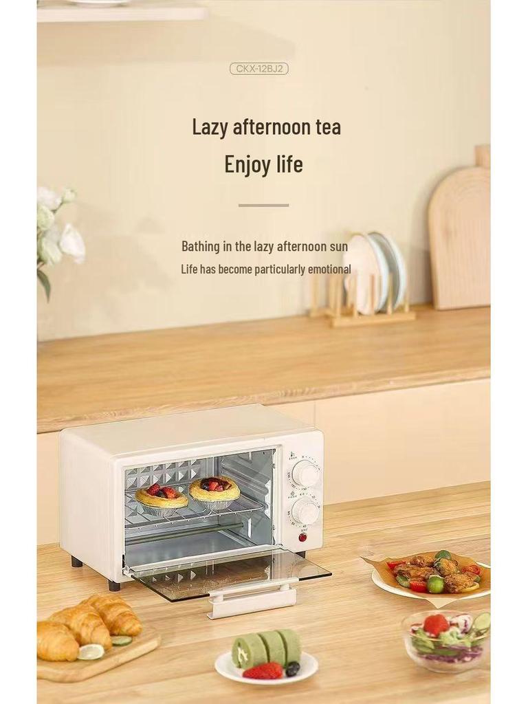 Large Capacity Electric Microwave Oven with Independent Temperature Control and Auto Functions for Tarts & Sweet Potatoes