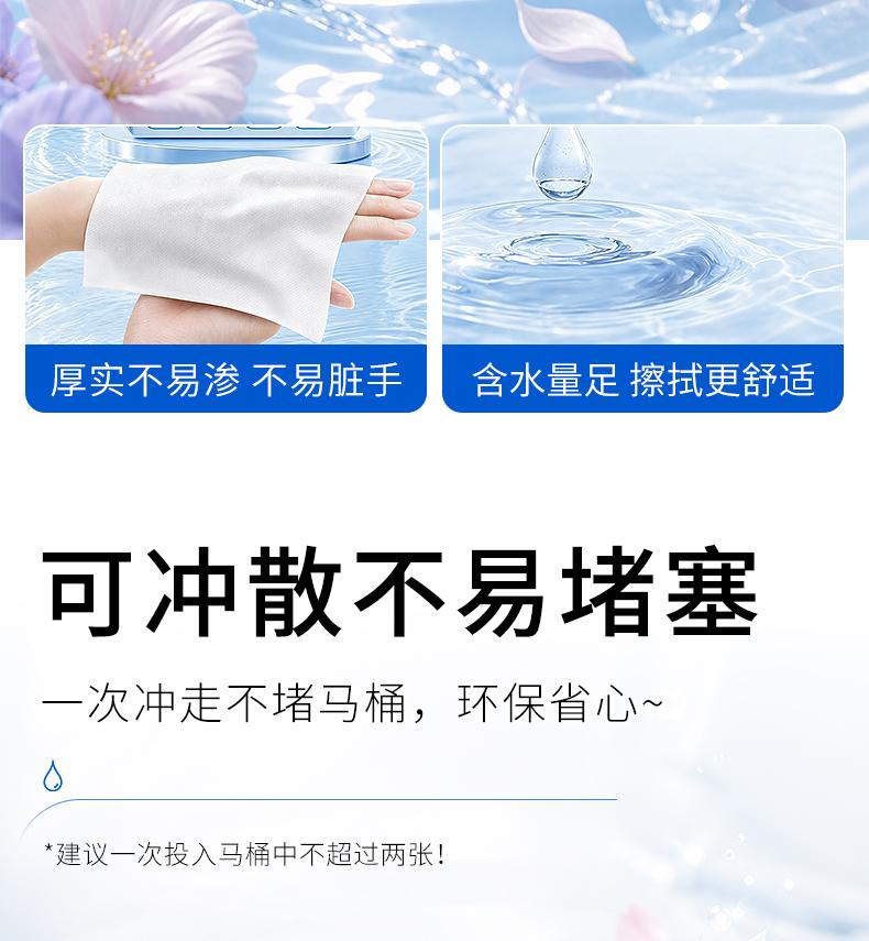 Rapam Wet Toilet Paper Household Large Bags Affordable Toilet Paper Wet Wipes Thickened 80 pieces/pack