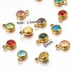 20pcs Stainless Steel Rhinestone Beads Transparent Clear Crystal Charms Pendants for Jewelry Making DIY Necklace Bracelet Charms